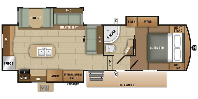2018 STARCRAFT SOLSTICE SUPER LITE 29MLS, , floor-plans-day image number 0